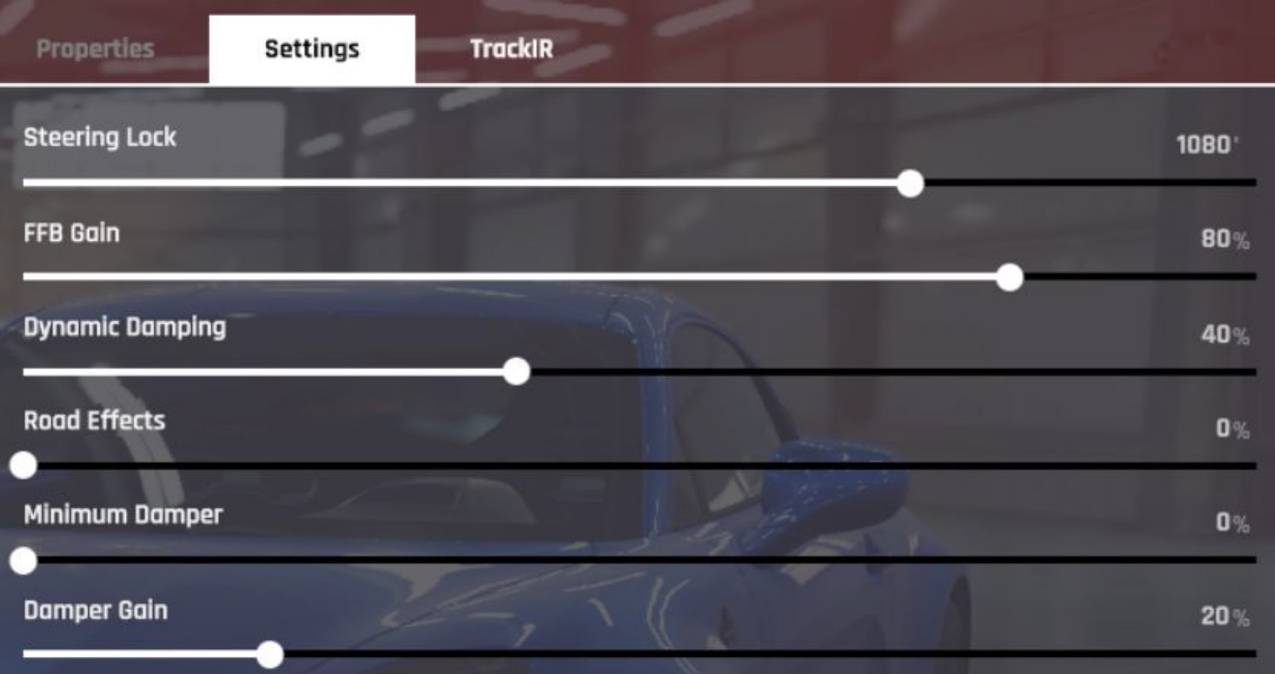 In-game settings